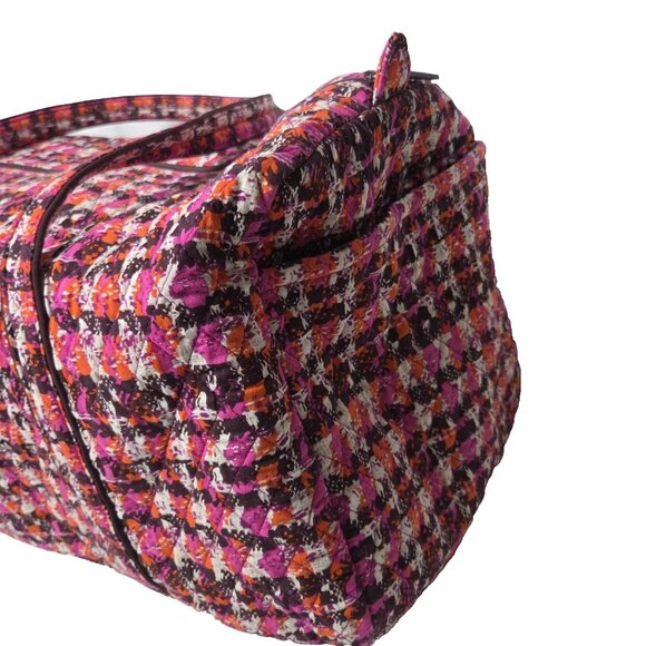 Vera Bradley Large Houndstooth Quilted Tweed Duffle Bag - Picture 12 of 13
